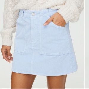 Aritzia Sunday Best Cora Skirt blue corduroy